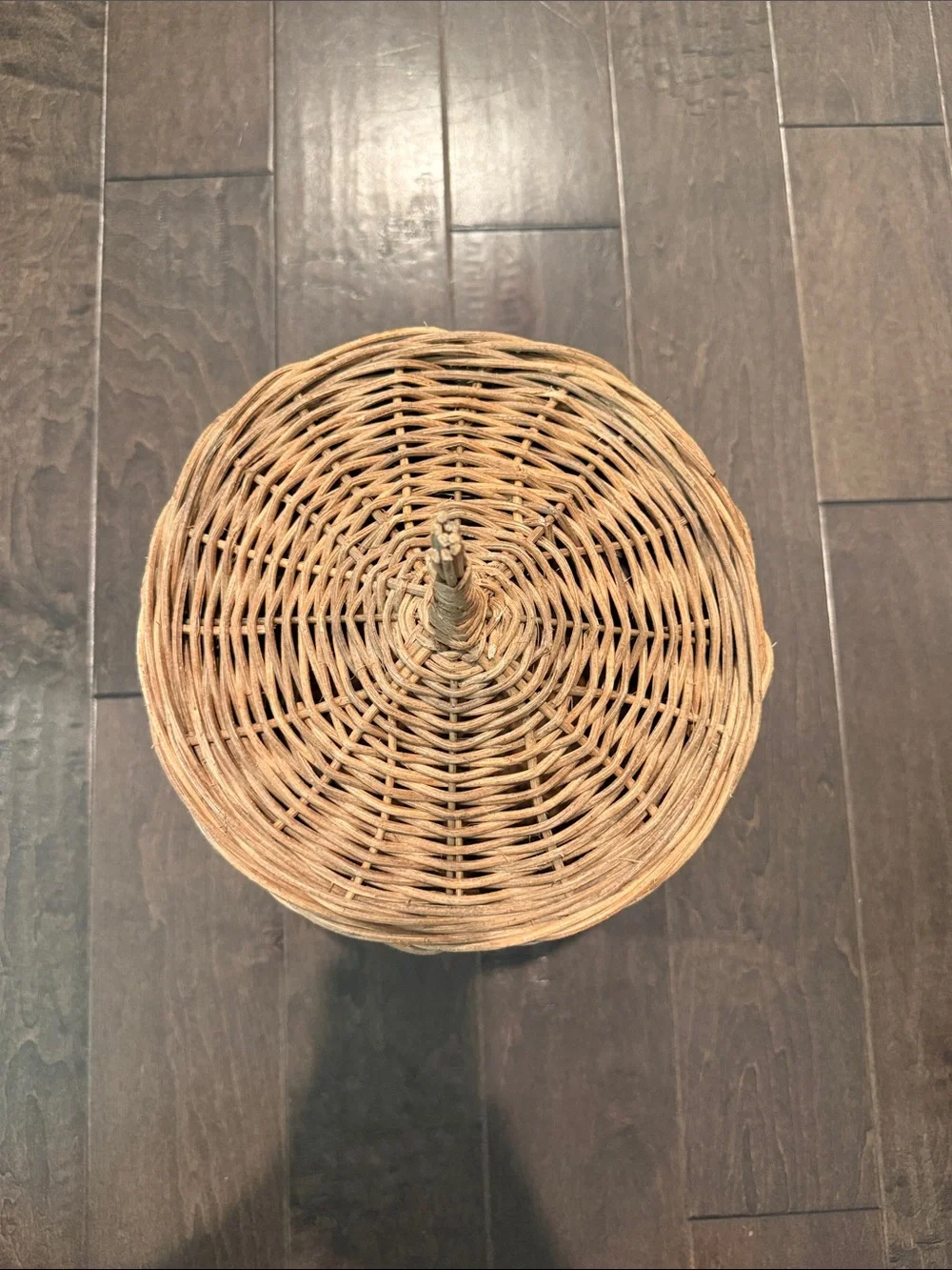 Studio McGee Woven Lidded Basket - Natural Brown